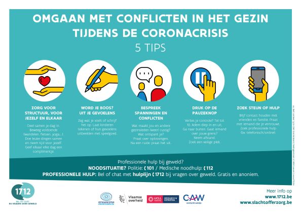 poster omgaan met conflicten tijdens de coronacrisis: 5 tips